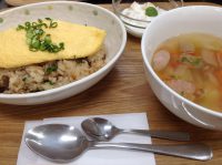 290217⑳ふんわり卵乗せご飯&野菜スープ