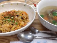 290215⑳キムチ飯&根菜スープ