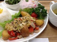 290422⑮新じゃが&豚肉香味ソースがけ