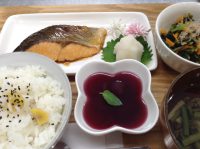 290914⑳栗ご飯&鮭の照り焼き